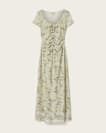 Gabby Floral Print Mesh Maxi Dress