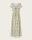 Gabby Floral Print Mesh Maxi Dress