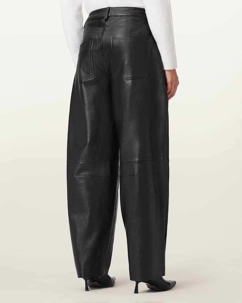 Jett Wide Leg Leather Trousers