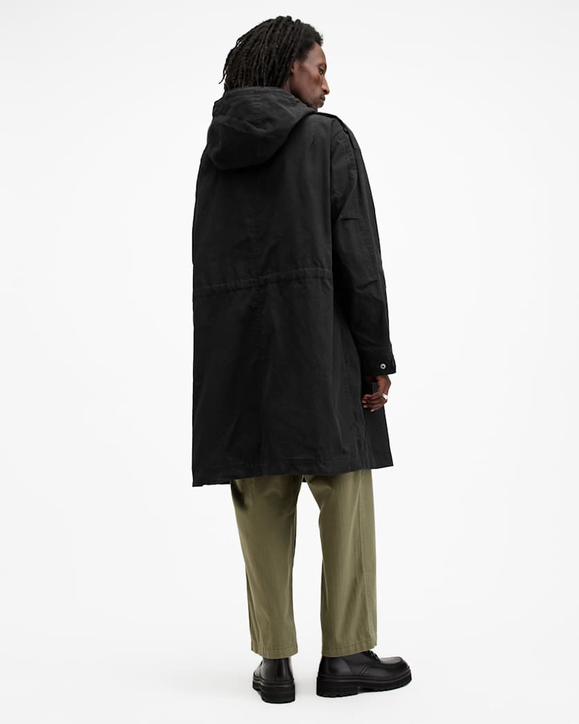 Birdman Hooded Oversized Parka Coat