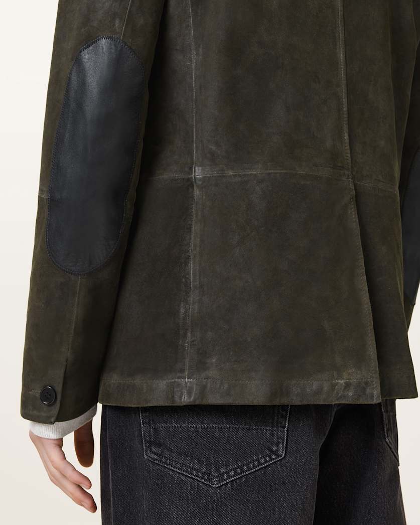 Survey Double Layered Leather Blazer