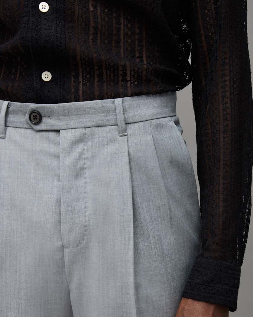 Buller Wool Blend Cropped Slim Trousers