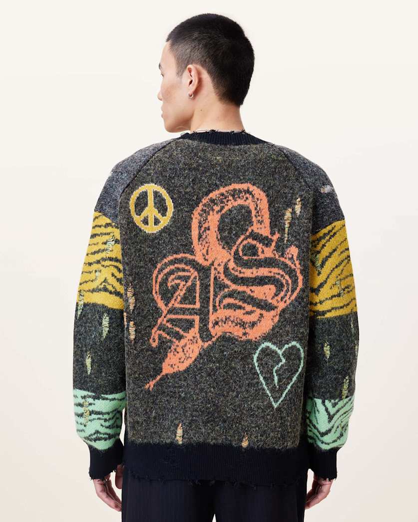 Akki Oversized Jacquard Cardigan