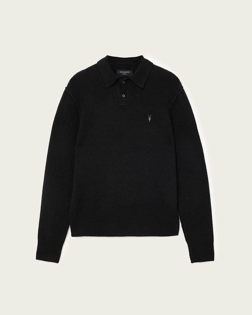 Statten Long Sleeve Ramskull Polo Jumper