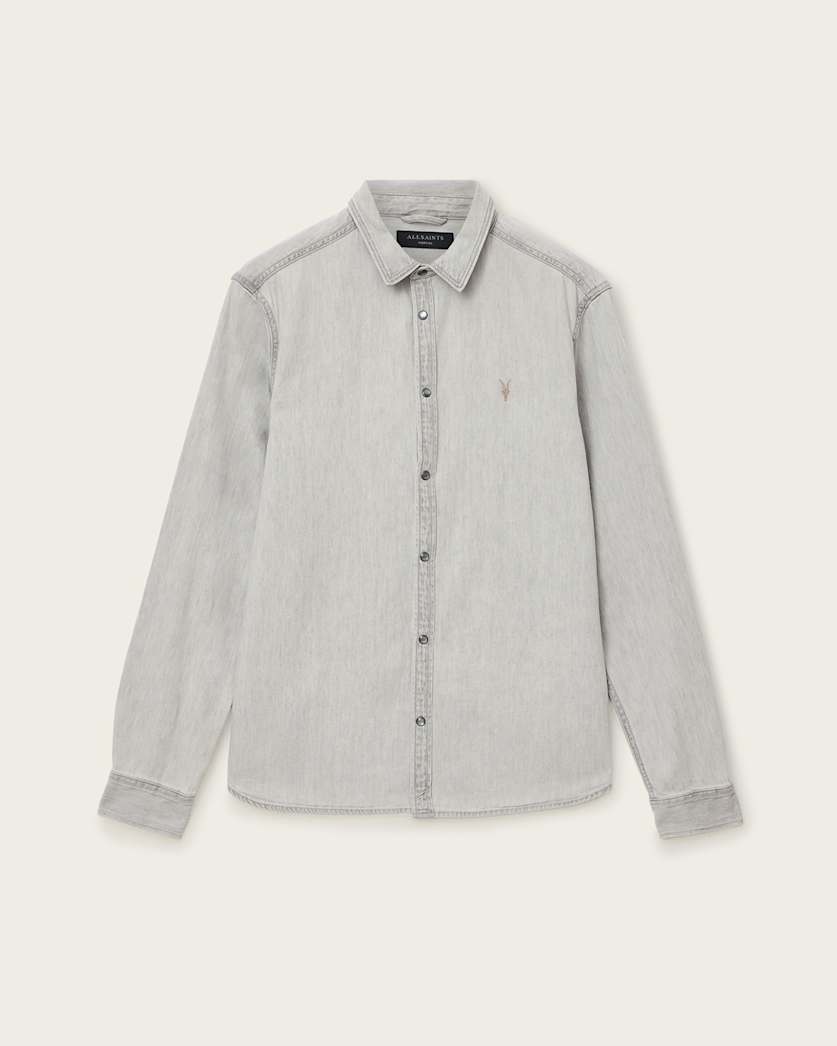 Gleason Press Stud Ramskull Denim Shirt