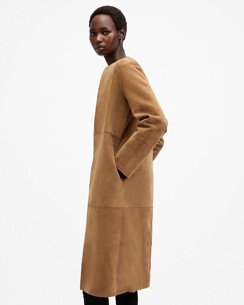 Selby 2-In-1 Reversible Suede Mac Coat