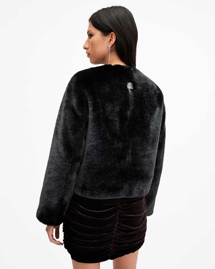 Florence Faux Fur Cropped Coat