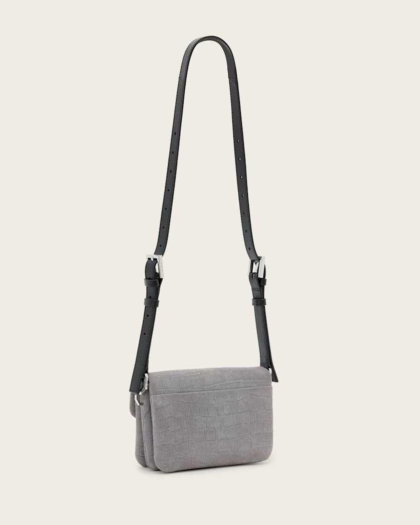 Jupiter Croc-Effect Leather Crossbody Bag