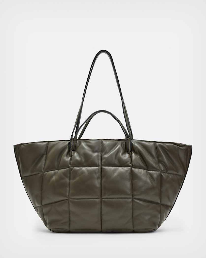 Nadaline Leather Quilted Tote Bag
