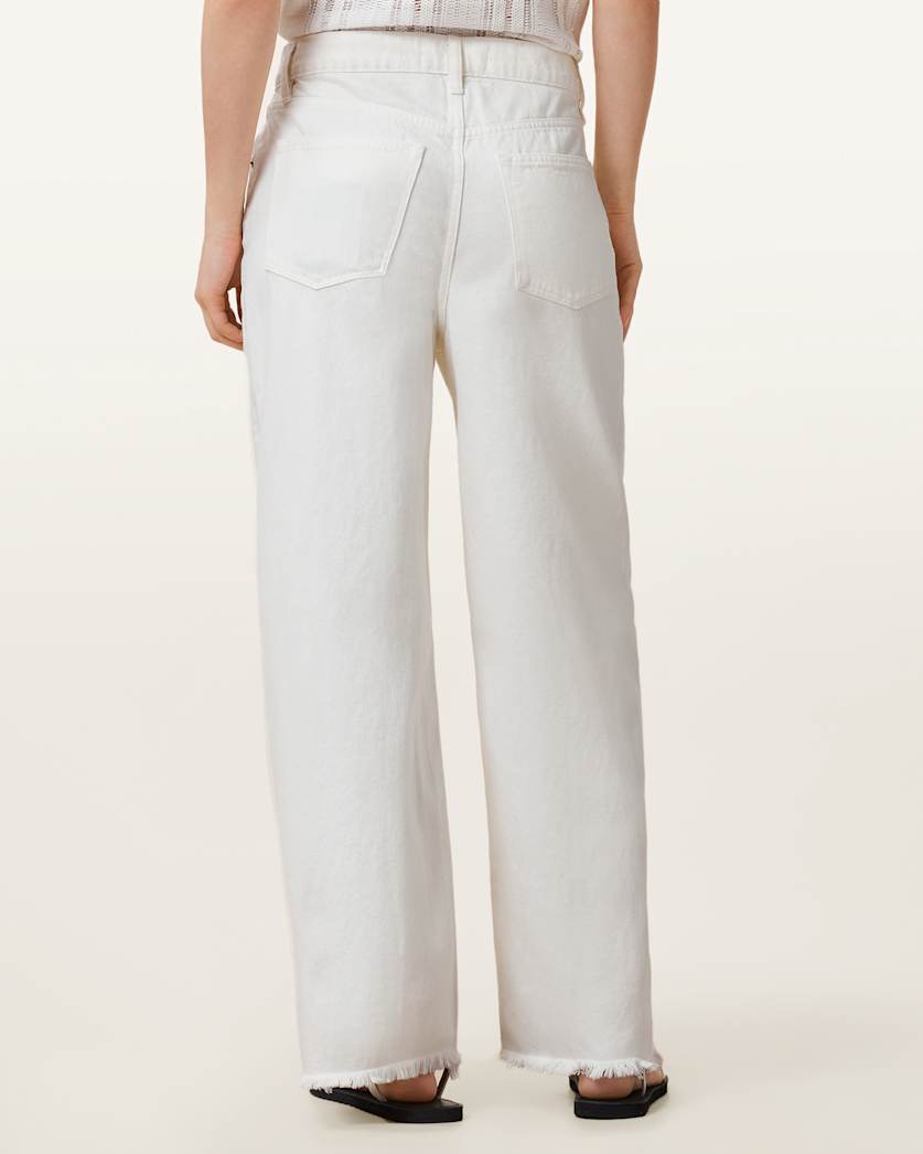 Aki Crossover Wide Leg Denim Jeans