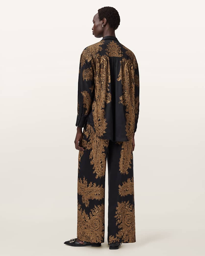 Leanne Satin Wide Leg Trousers