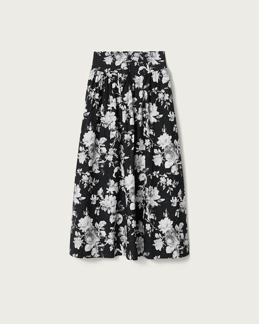 Levy Floral Midi Skirt