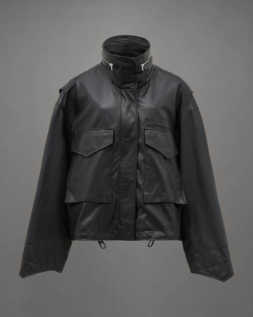 Clay Oversized Leather Jacket