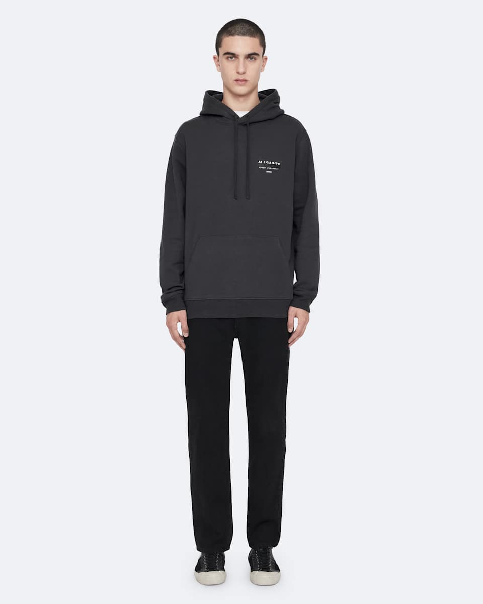 AllSaints Redact Pullover Embroidered Logo Hoodie