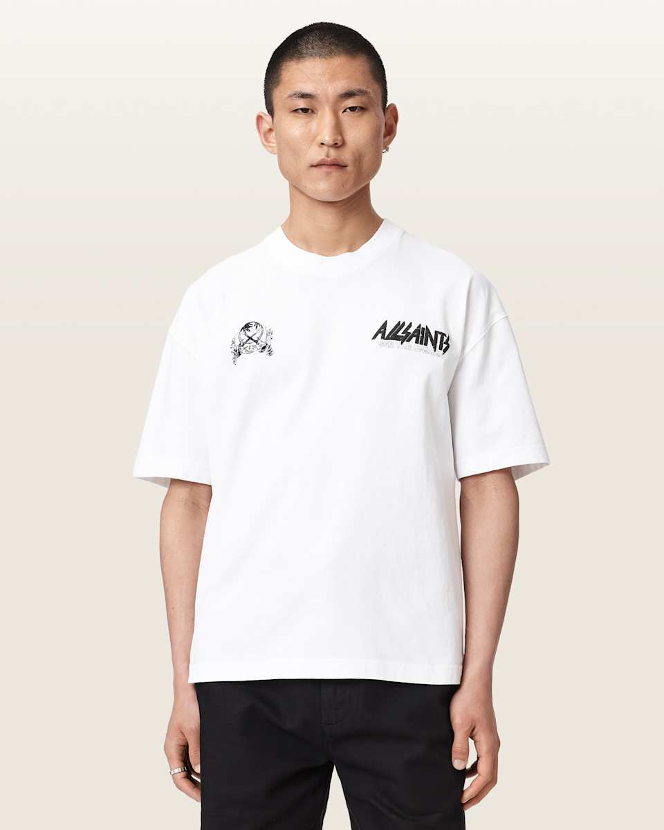 AllSaints Chromium Short Sleeve Graphic T-Shirt