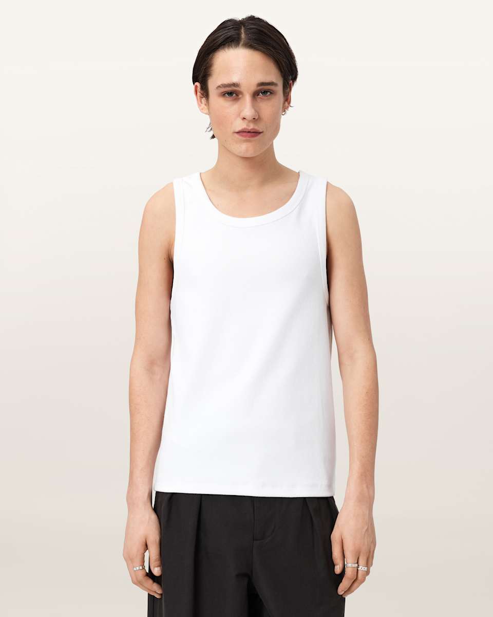 AllSaints Axel Ribbed Cotton Vest