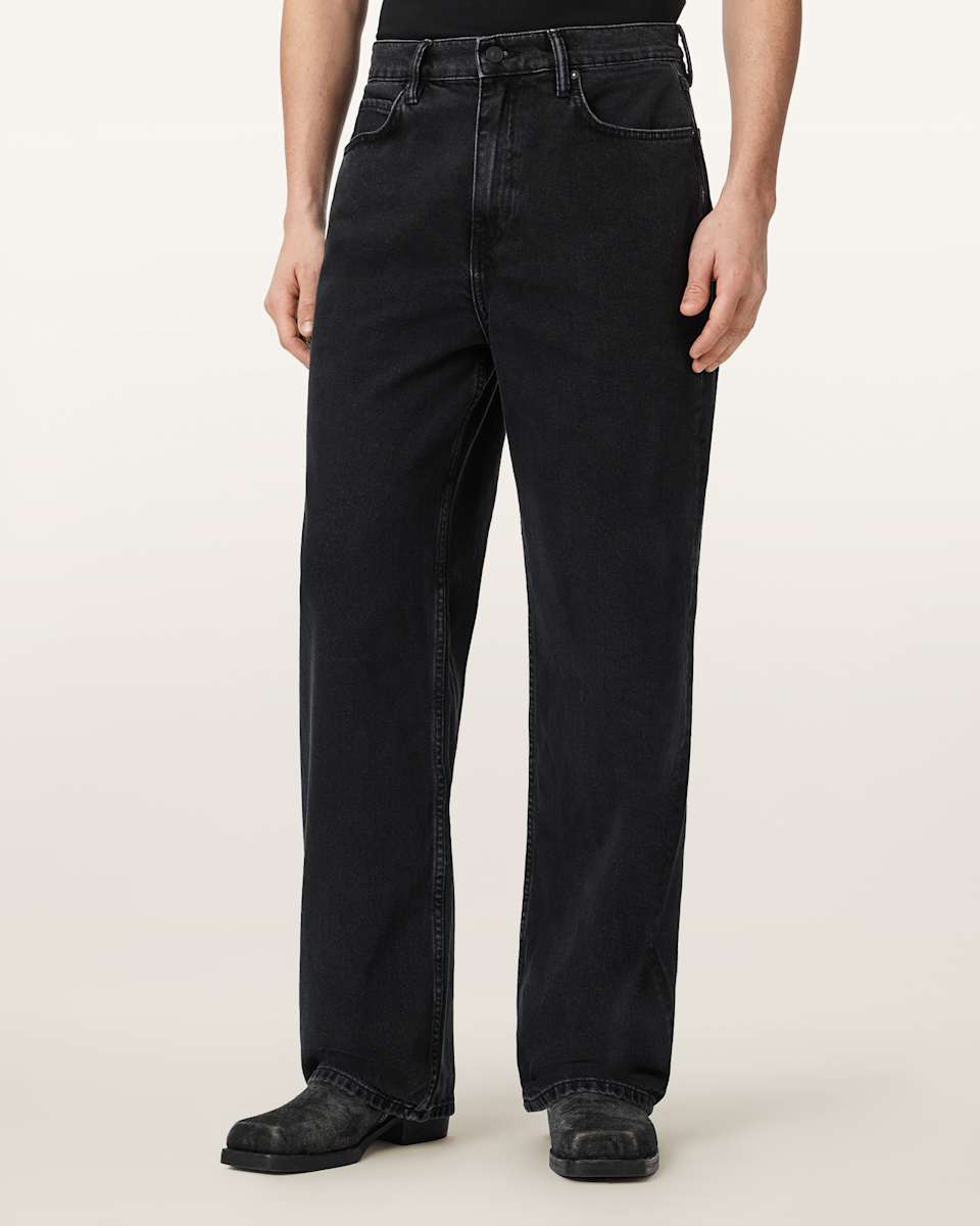 AllSaints Lenny Loose Fit Wide Leg Denim Jeans