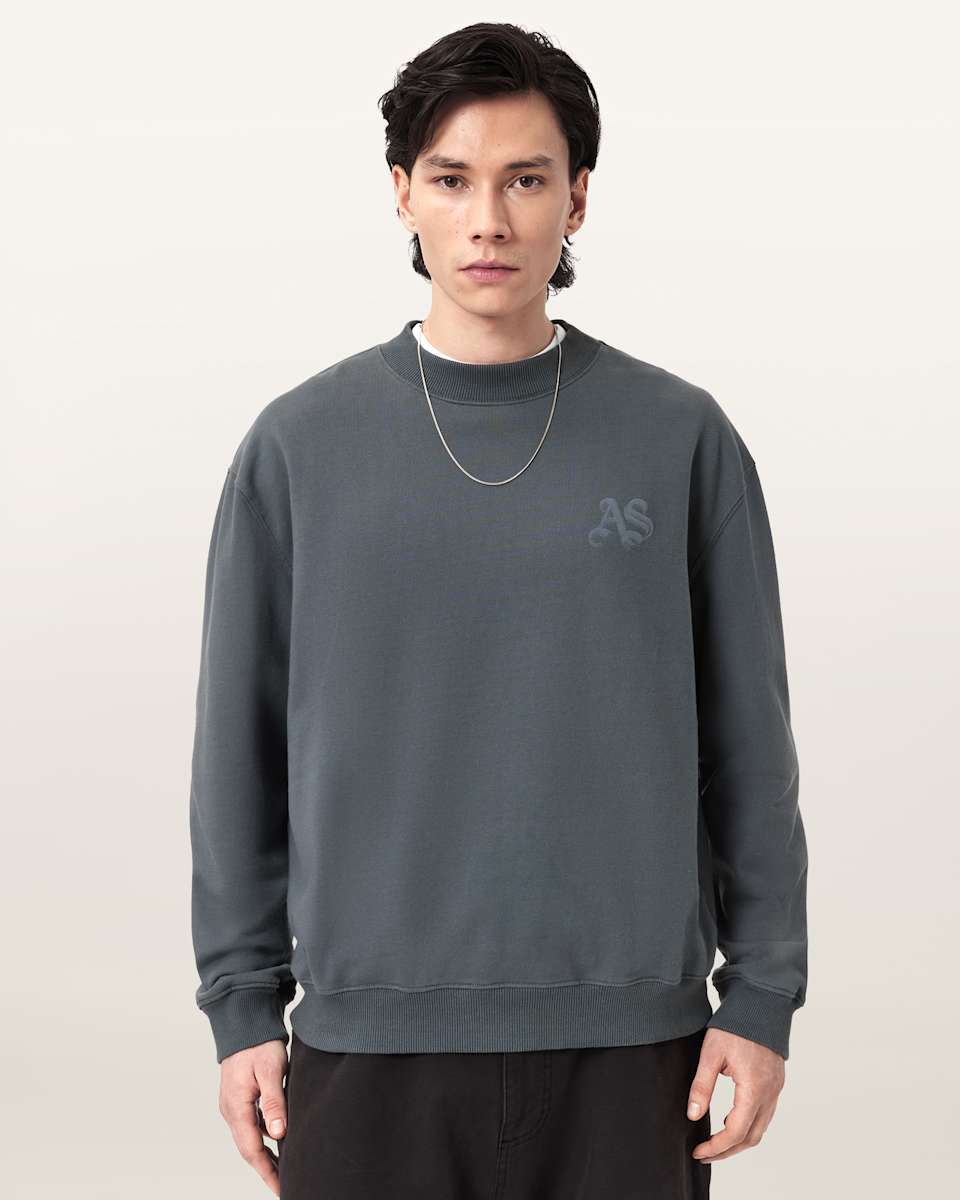 AllSaints Icon Boxy Crew Neck Sweatshirt