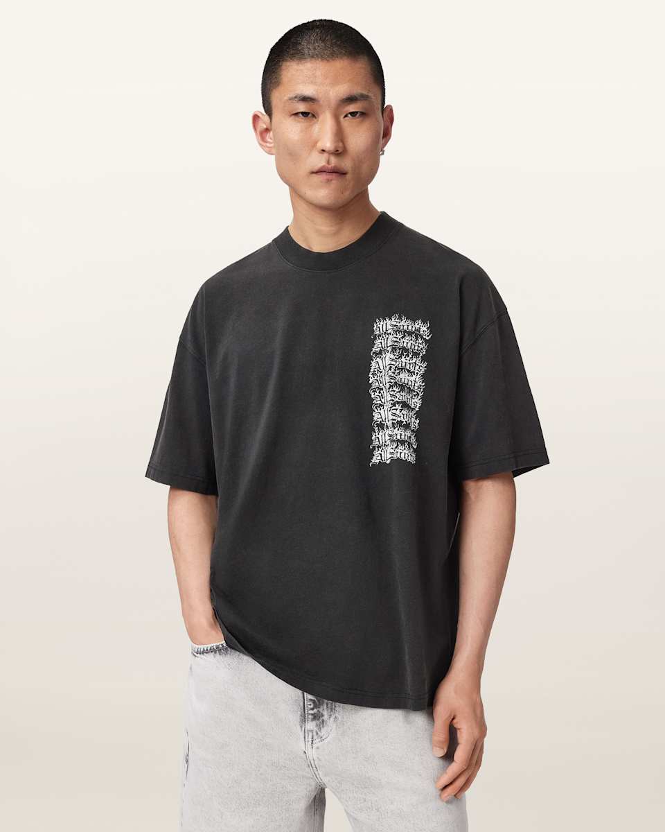 AllSaints Repeat Short Sleeve Oversized T-Shirt
