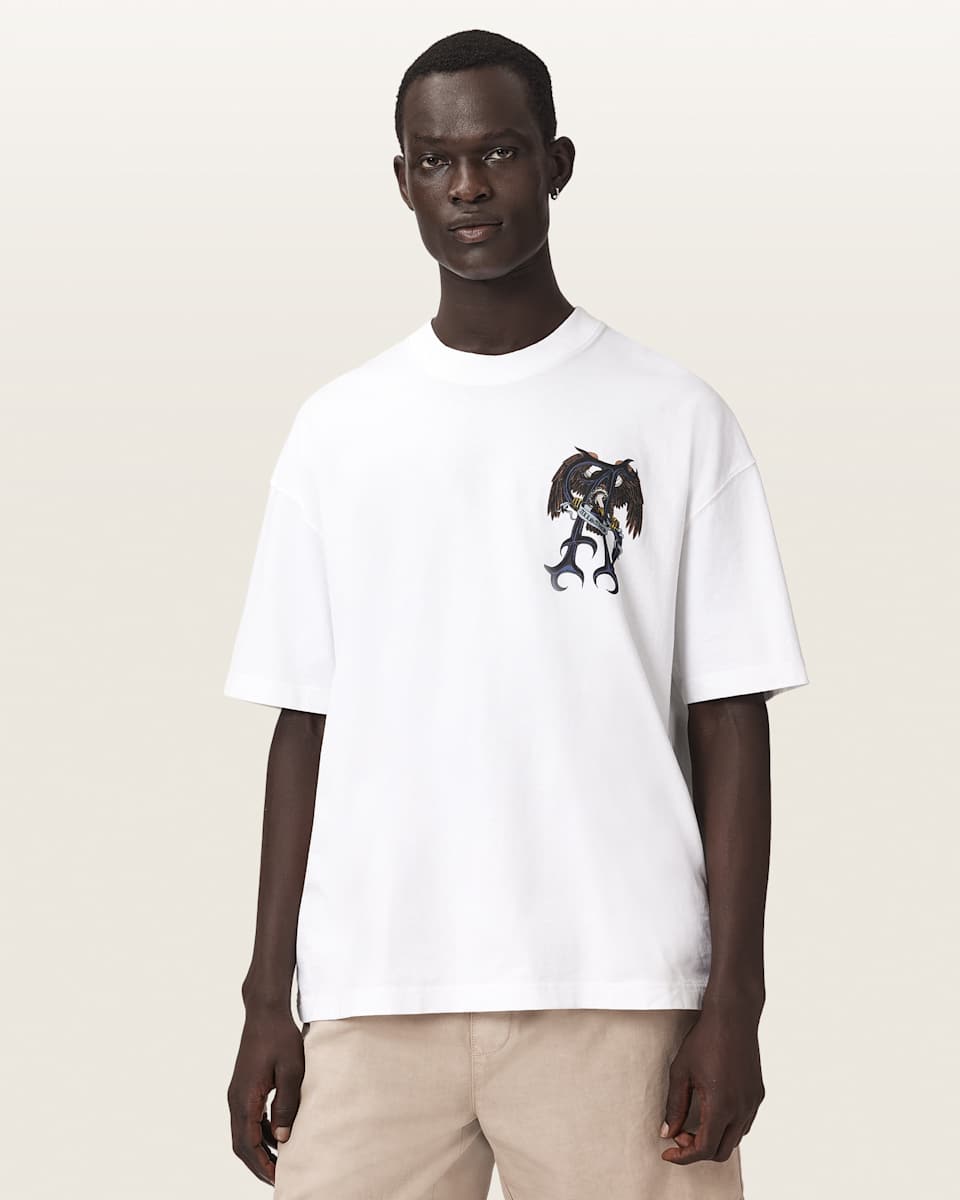 AllSaints Raptour Oversized Graphic T-Shirt