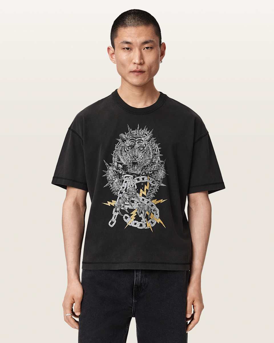 AllSaints Iron Tiger Short Sleeve Graphic T-Shirt