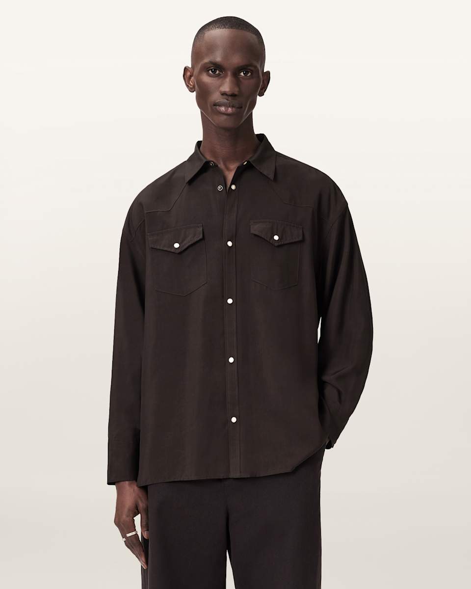 AllSaints Pickett Oversized Long Sleeve Shirt