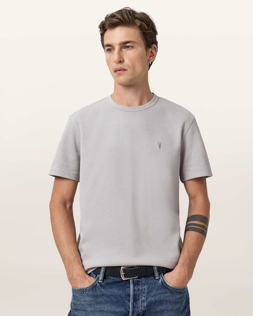 AllSaints Ellis Waffle Texture Crew Neck T-Shirt