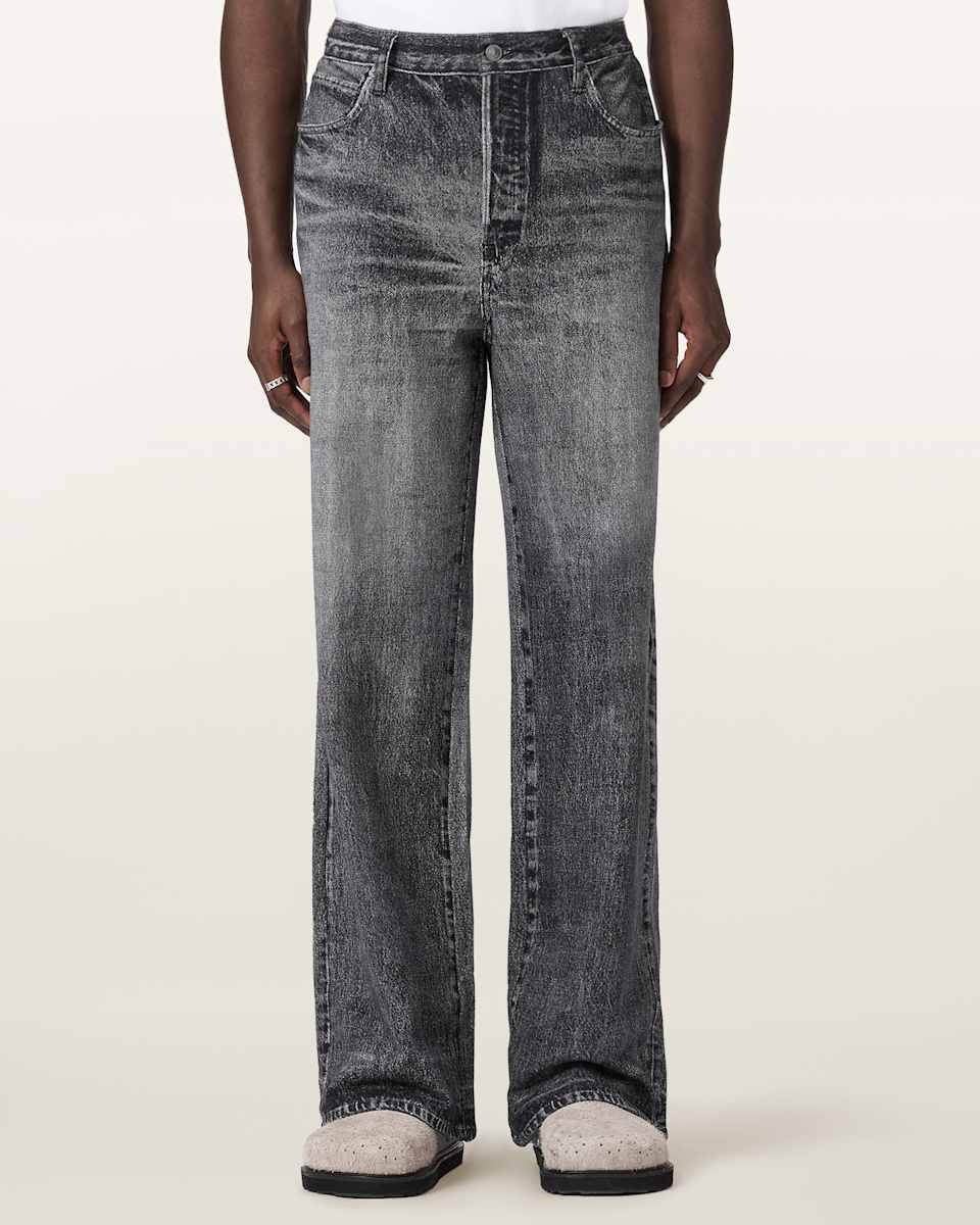 AllSaints Lenny Illusion Of Denim Wide Leg Pants