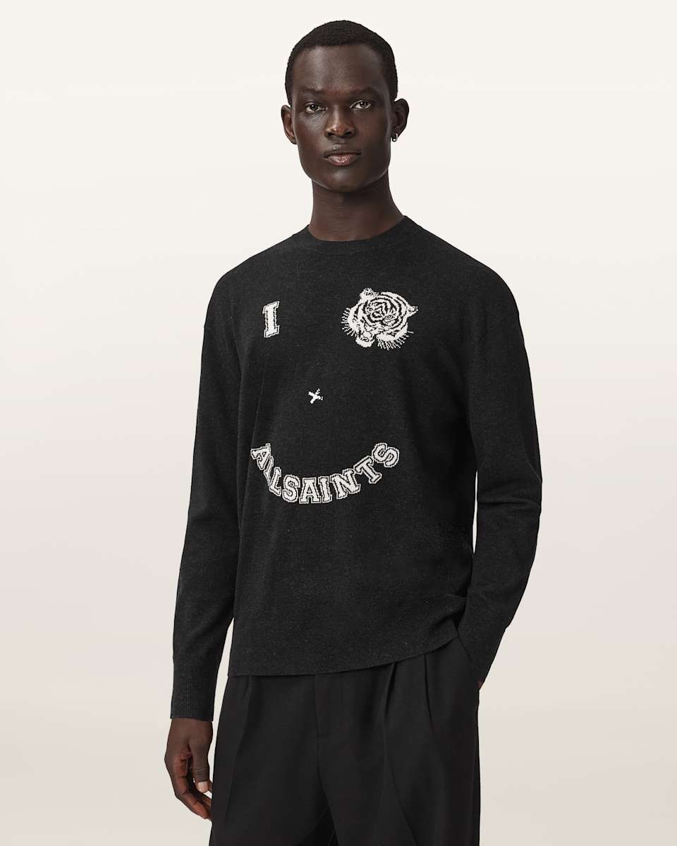 AllSaints Grinner Oversized Cew Neck Sweater