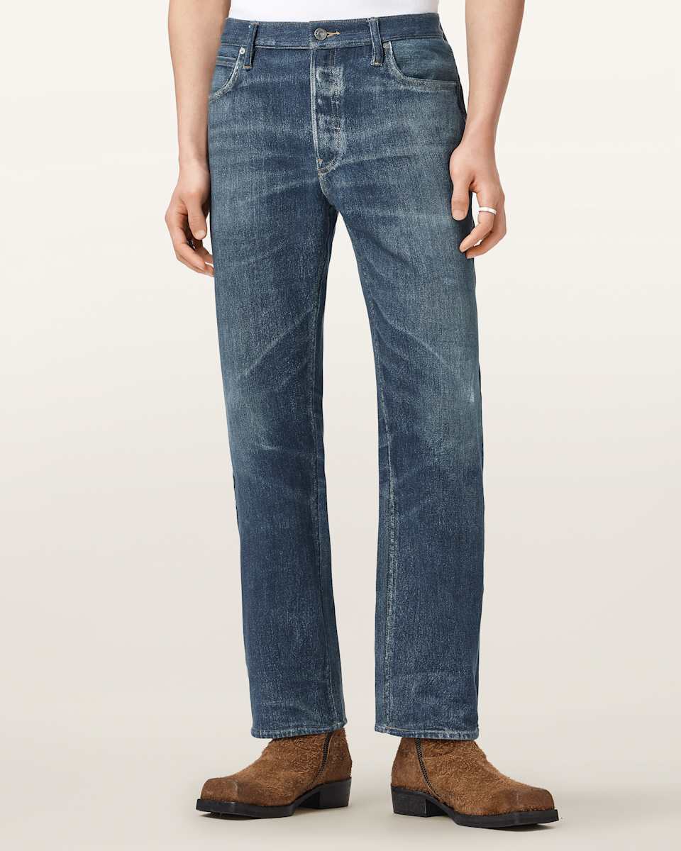 AllSaints Bead Straight Leg Illusion Pants