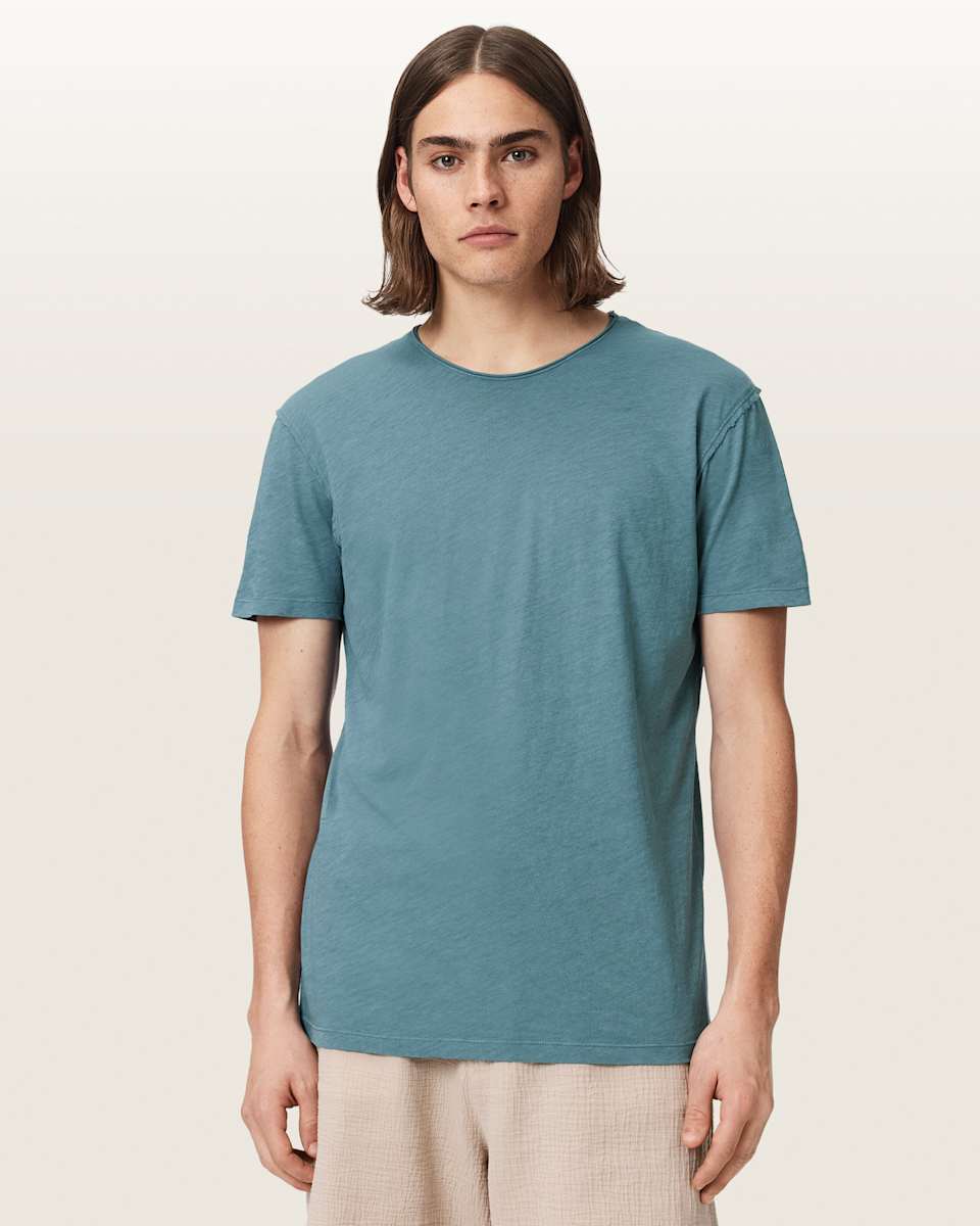 AllSaints Figure Crew Neck Raw Edge T-Shirt