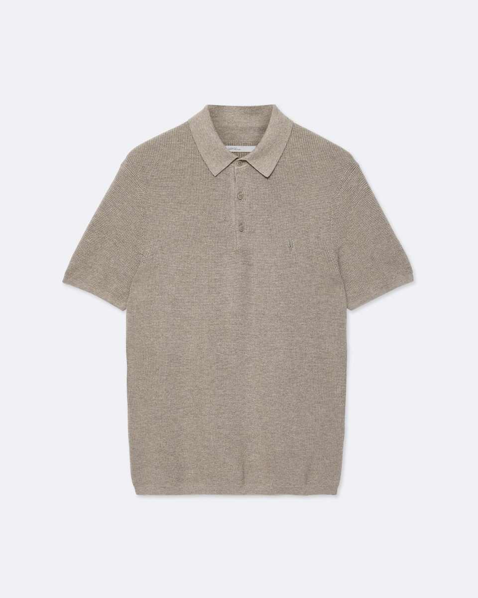 Aspen Waffle-Knit Short-Sleeve Polo
