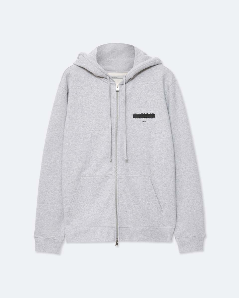 AllSaints Redact Oversized Zip-Up Hoodie