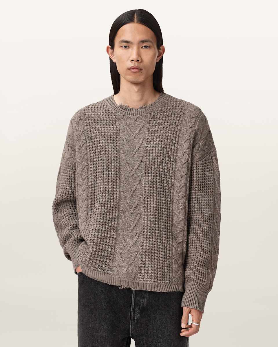 AllSaints Tenter Oversized Wool Sweater
