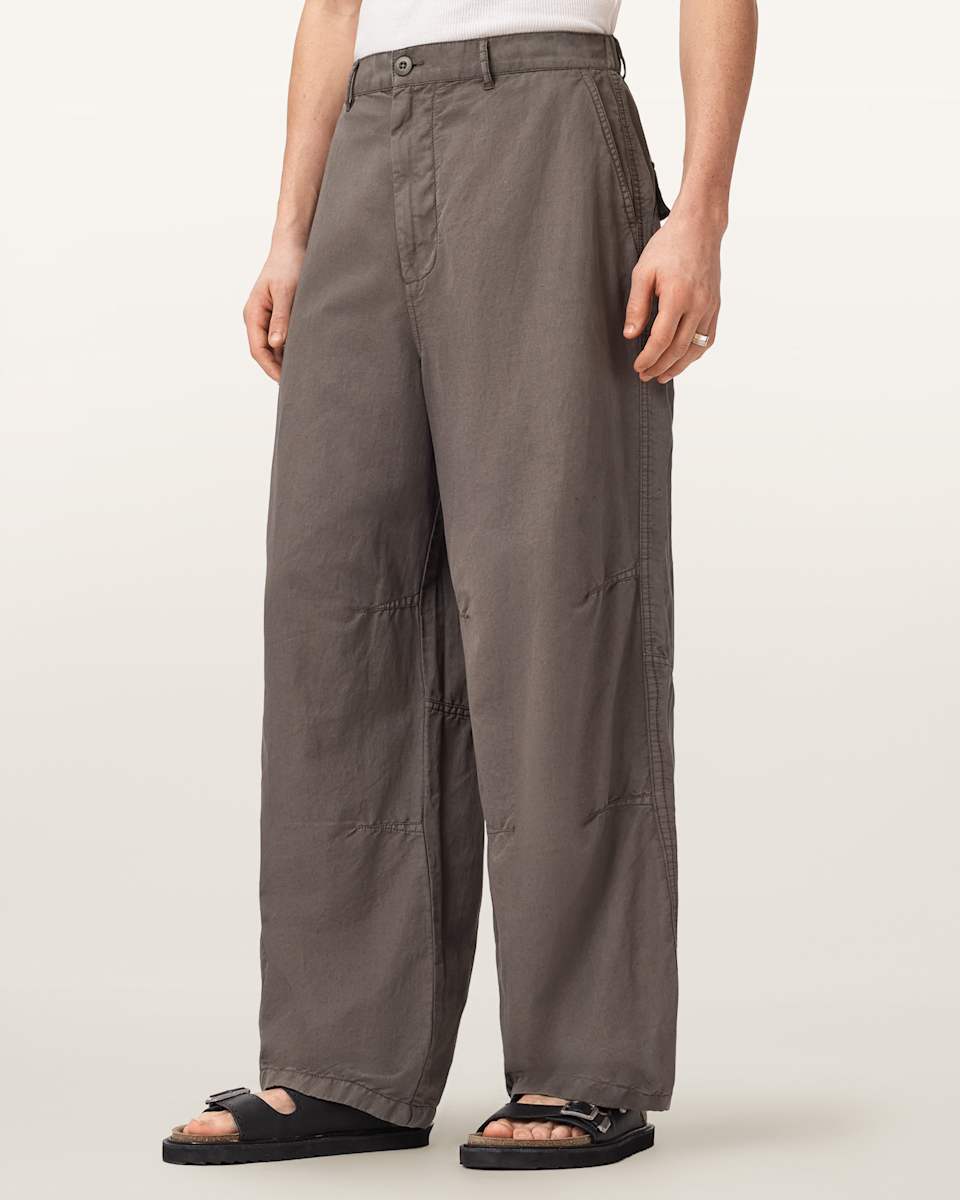 AllSaints Echo Linen Blend Barrel Leg Pants
