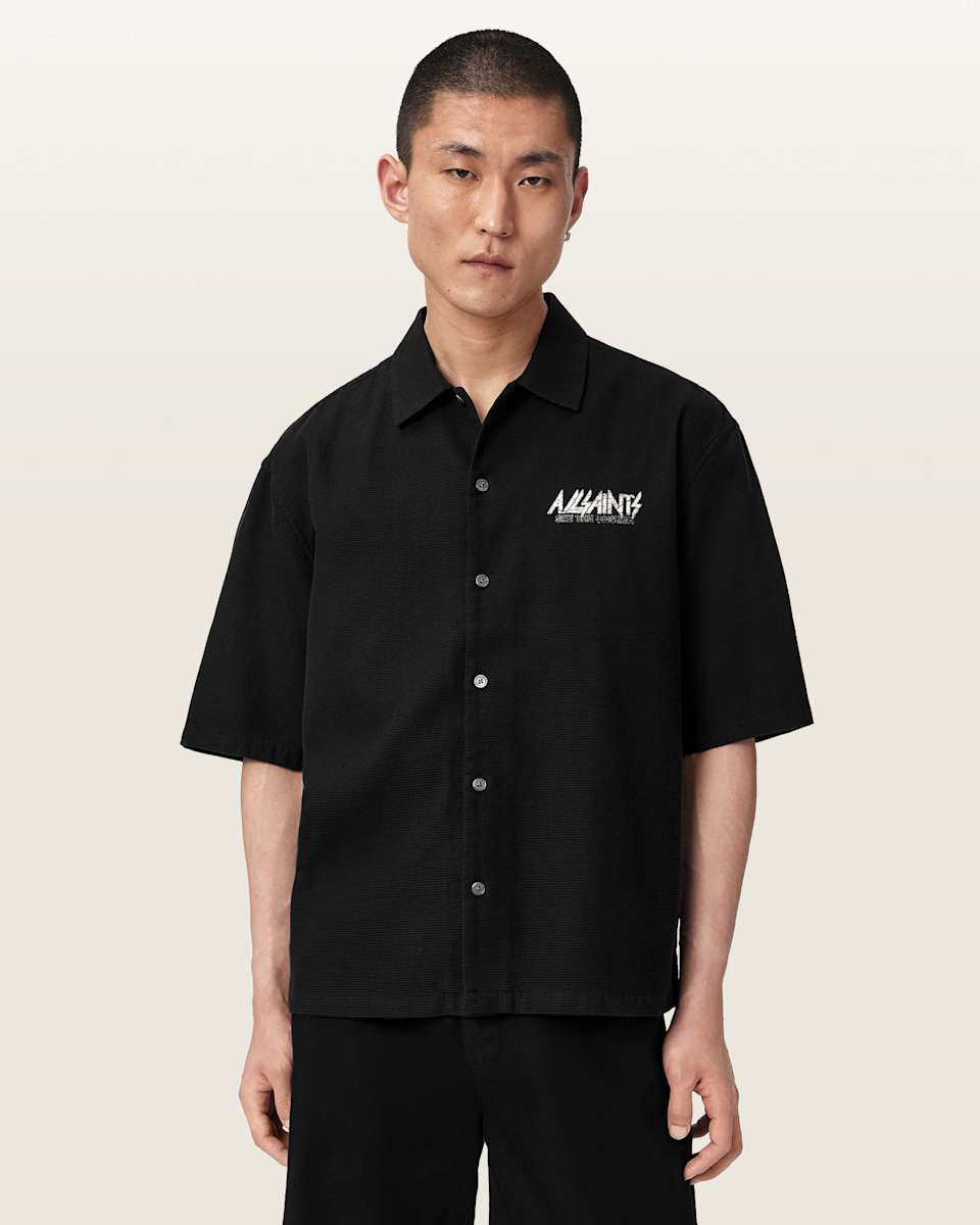 AllSaints Synth Short Sleeve Oversized Shirt