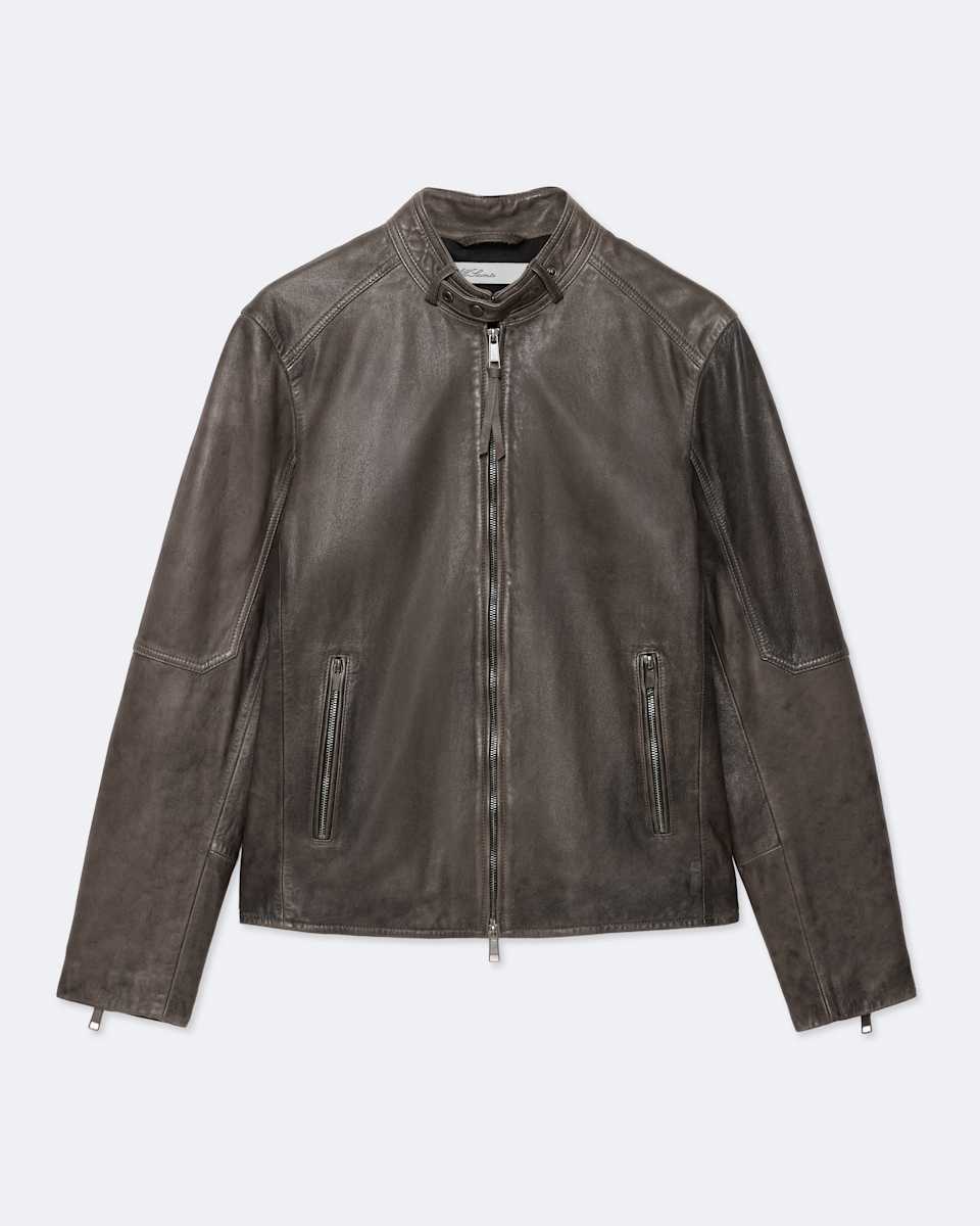 AllSaints Cora slim fit leather jacket