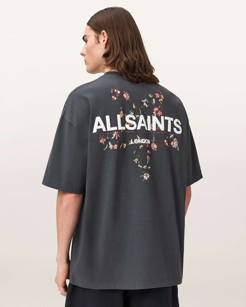AllSaints Pentacle Oversized Short Sleeve Graphic T-Shirt