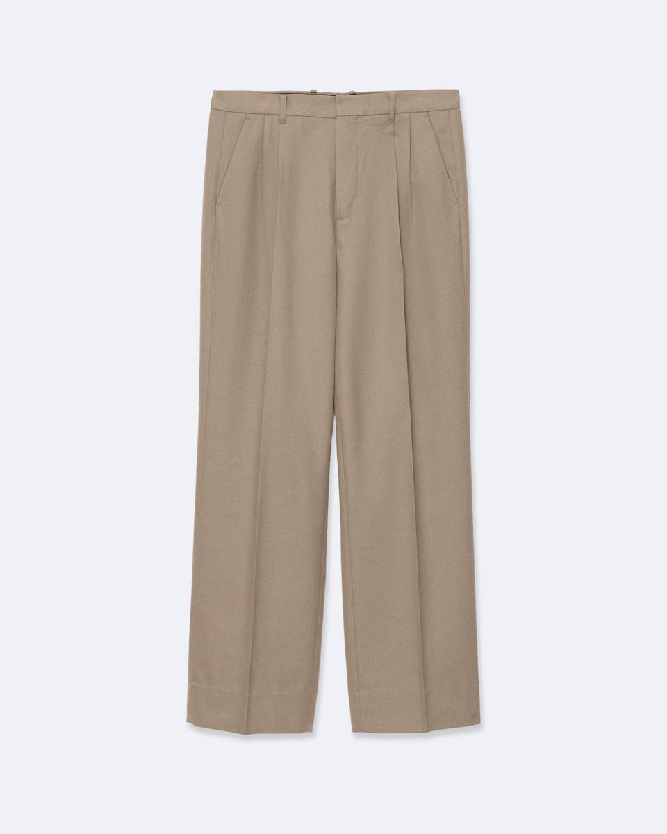 Ware Straight-Fit Double-Pleat Pants