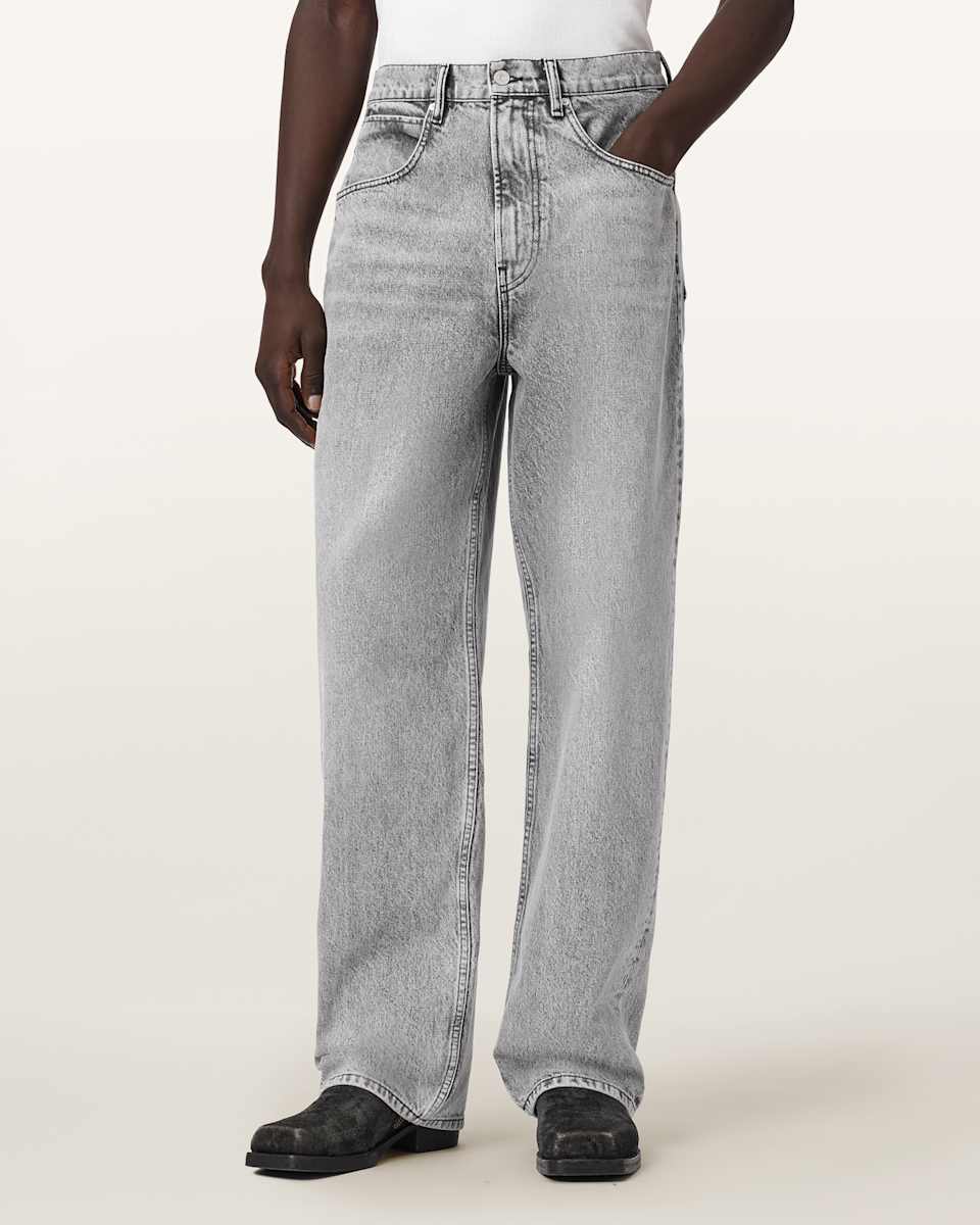 AllSaints Rivet Relaxed Fit Denim Jeans