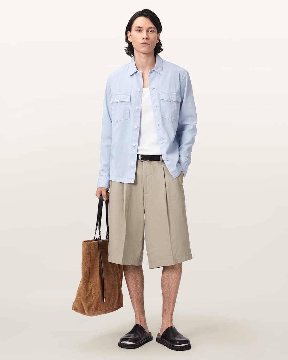 Leg Cotton Shorts