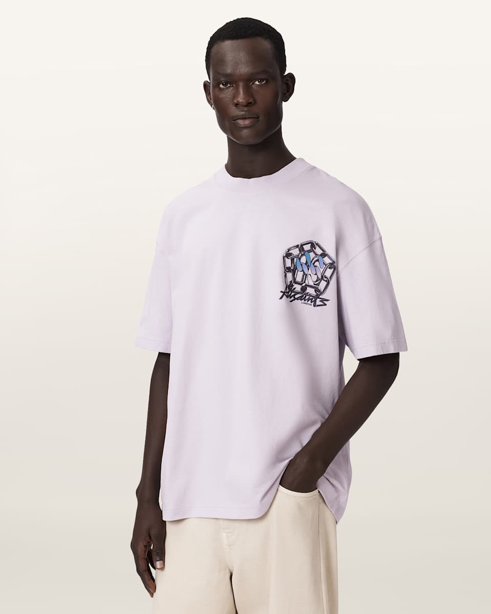 AllSaints Affix Short Sleeve Oversized T-Shirt