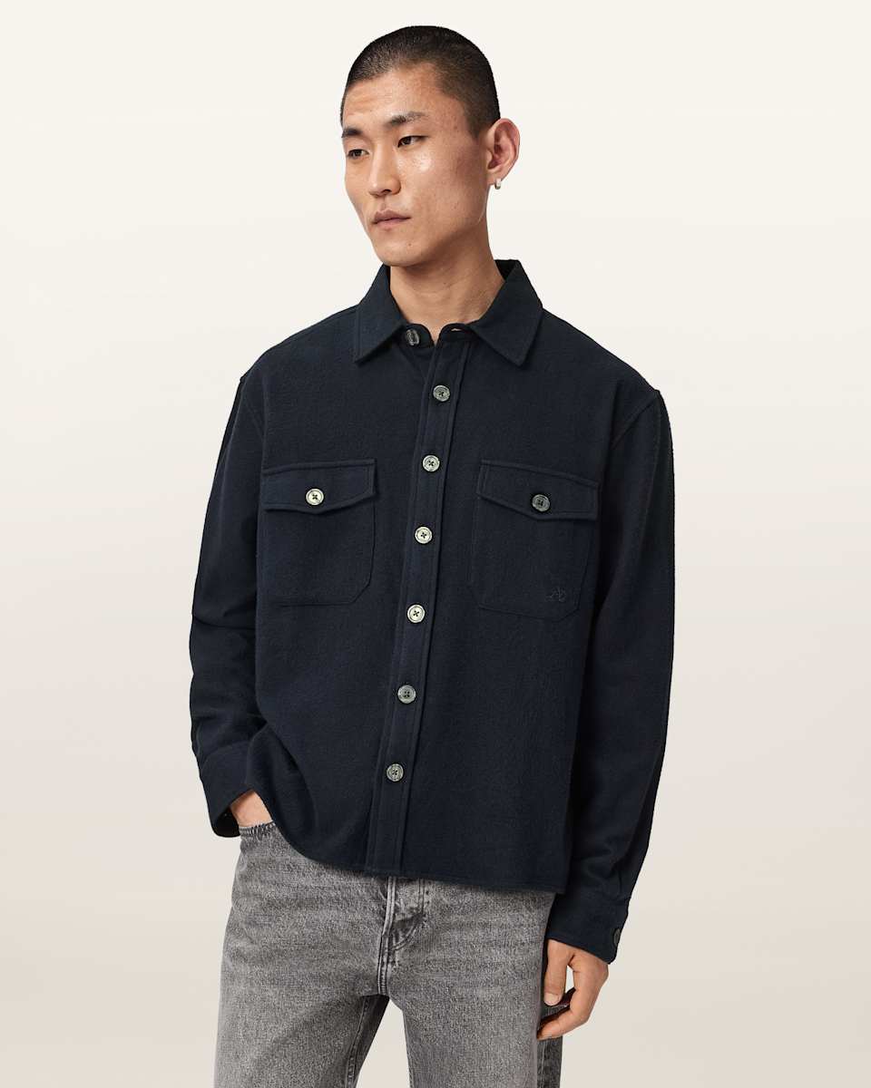AllSaints Haiku Long Sleeve Button Up Shirt