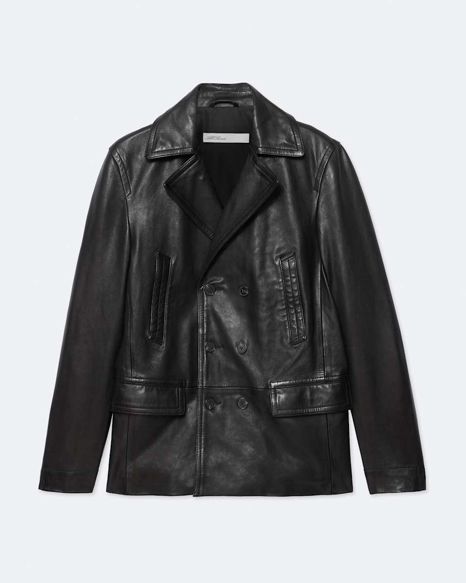 AllSaints Tilson Leather Peacoat