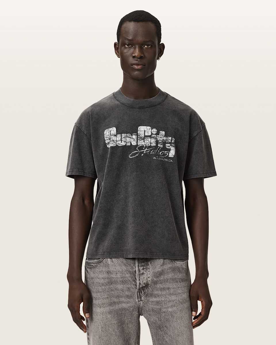 AllSaints Sun City Short Sleeve Boxy Graphic T-Shirt