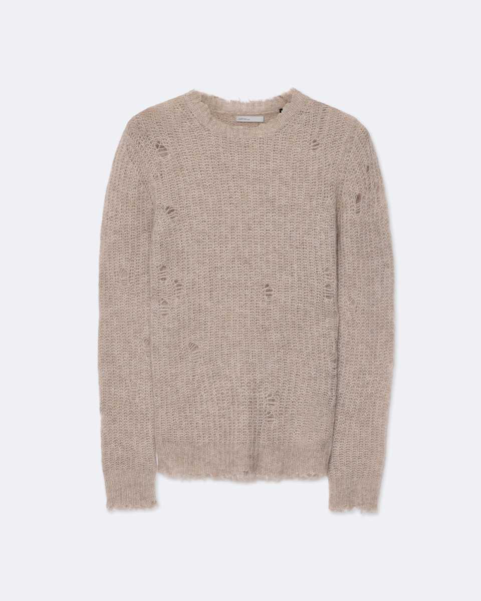 Parx Distressed Alpaca-Blend Sweater
