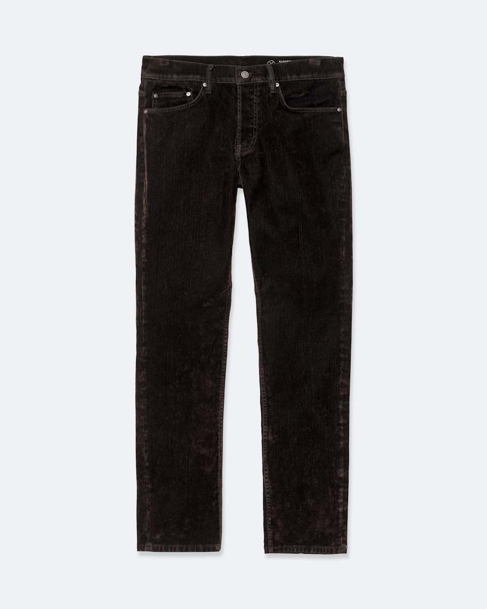 Flocked Denim Slim-Straight Leg Jeans