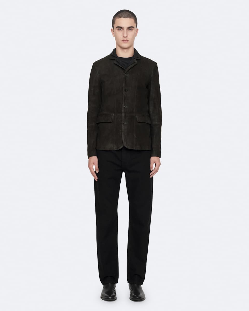AllSaints Survey Double Layered Waxed Suede Blazer