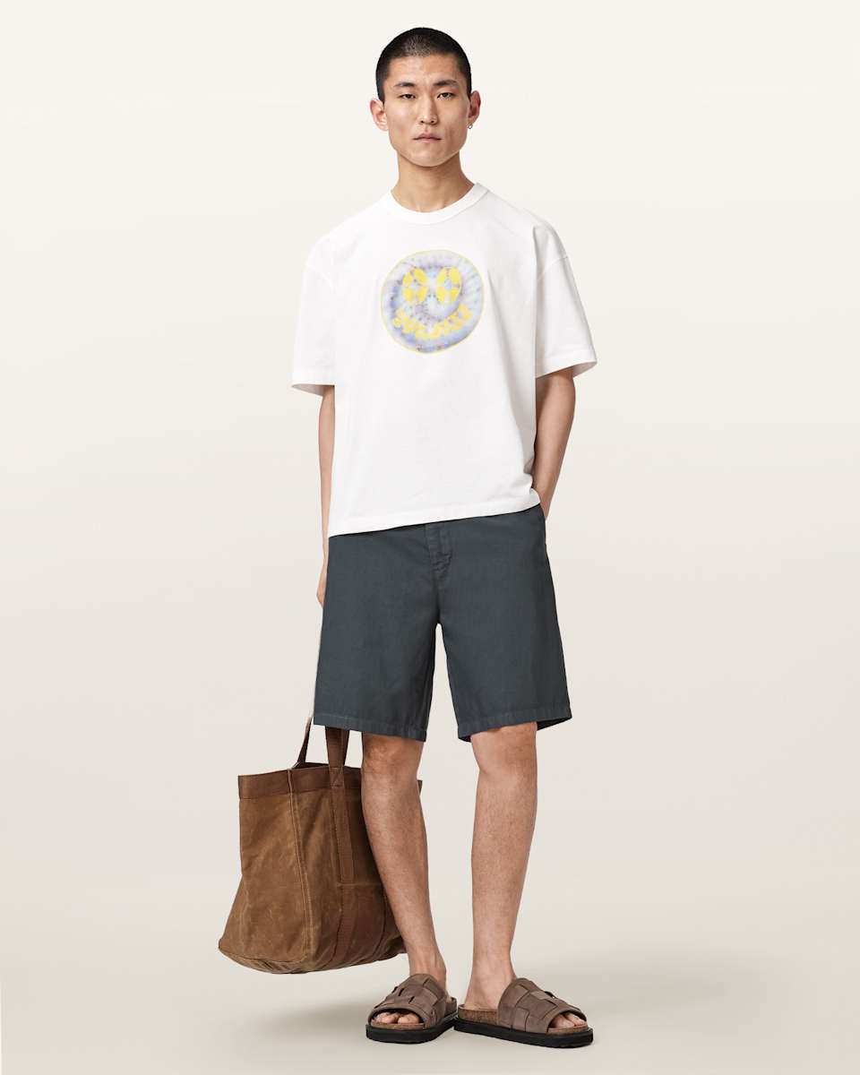AllSaints Corbett Relaxed Fit Linen Blend Shorts