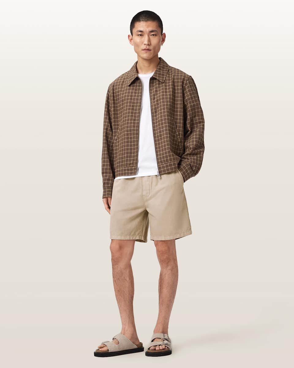 AllSaints Folgate Linen-Blend Shorts